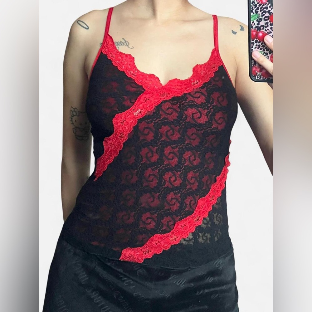Y2K lace cami tank - Picture 4 of 5